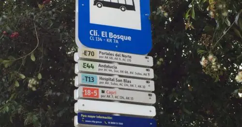 PARADERO SITP CLINICA EL BOSQUE  261A01 BOGOTÁ